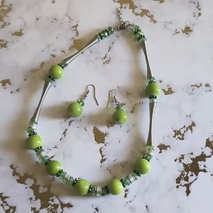 Fancy necklace and earrings set